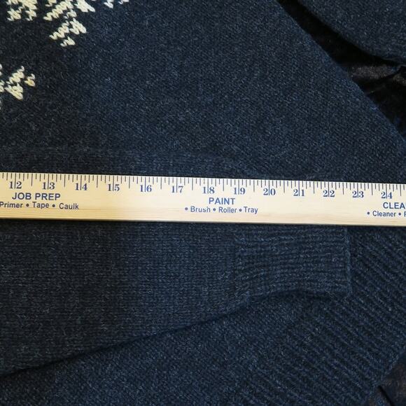 Meier & Frank 100% Wool Sweater Handmade Norway Fair Isle Fjord Nordic Snowflake - Picture 5 of 11